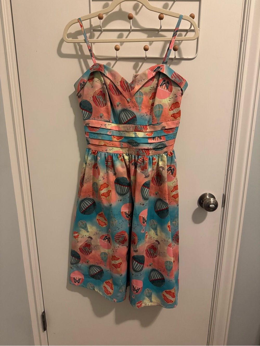 Voodoo Vixen Pink and Blue Hot Air Balloon Sundress